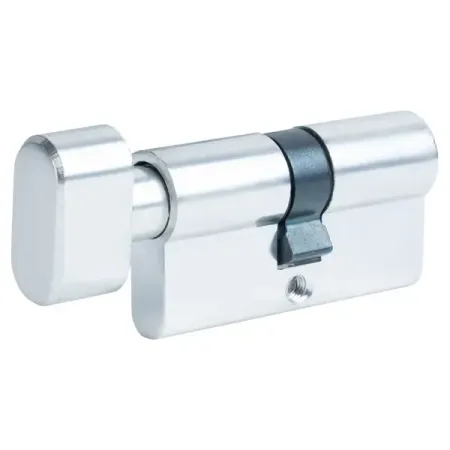 Цилиндр EDS-CYL 30x30 мм ключ/вертушка цвет хром