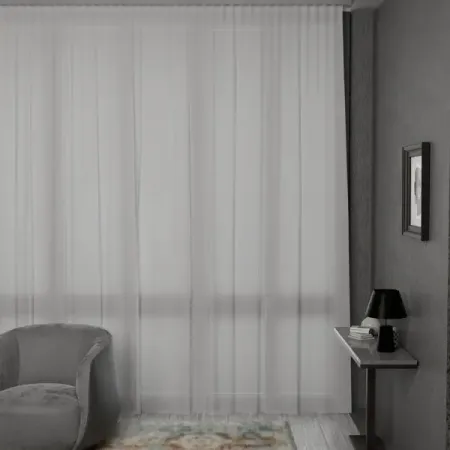 Тюль на люверсах 300x280 см цвет молочный