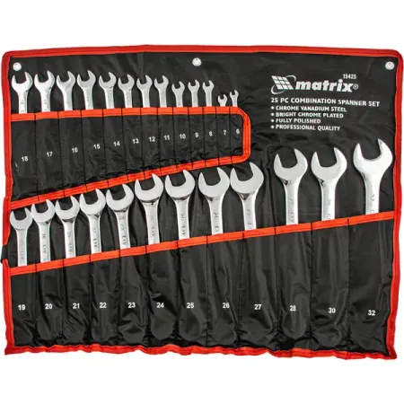 Набор ключей рожковых Matrix 15425 6-32 мм, 25 шт. стеклодомкрат matrix алюминиевый одинарный