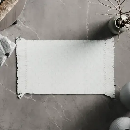 Коврик для ванной Swensa Greece 40x60 см цвет белый белый кружевной коврик из хлопка 20 см