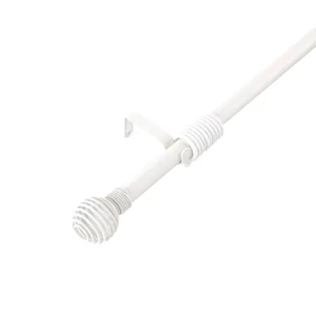 Карниз для штор раздвижной однорядный Улей 160-300 см металл цвет белый