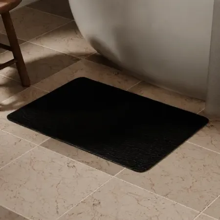 Коврик для ванной Swensa Presto 50x80 см цвет черный микрофибра