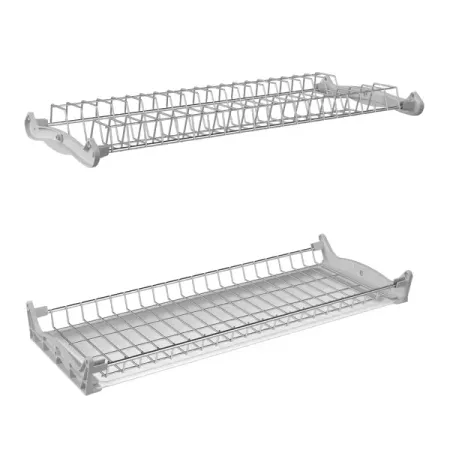 Сушилка для посуды в шкаф KONSENSA 56.8x10x27 см двухуровневая сталь цвет серый