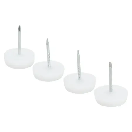 Подпятник на гвозде Tech-Krep круглый 20x14 мм пластик цвет белый 4 шт.