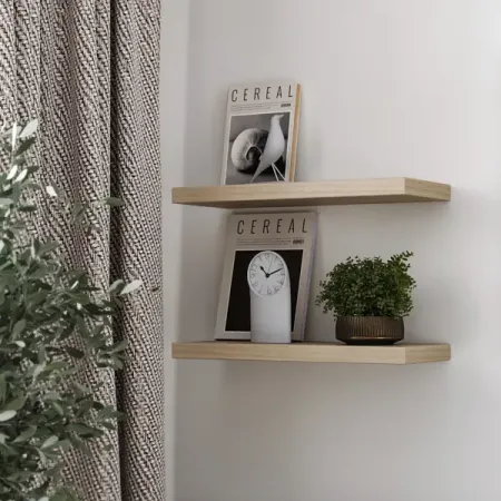 Полка настенная Шведский стандарт Фора 1.6 25x60 см со скрытым креплением ДСП цвет дуб беленый