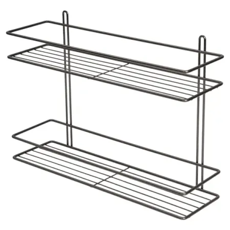 Полка для душа ProfFero С27458 2 яруса цвет графит многоразовые водонепроницаемые шапочки для душа