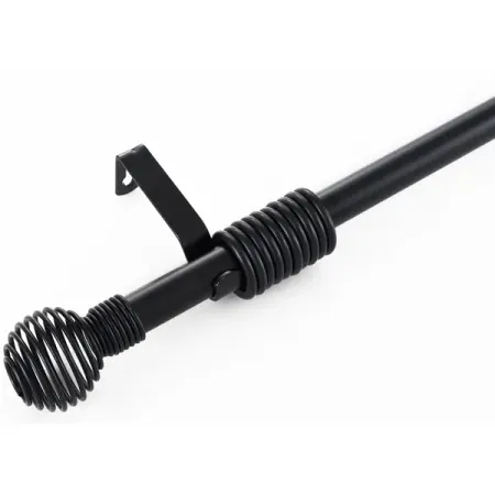 Карниз для штор раздвижной однорядный Улей 160-300 см металл цвет черный