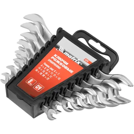 Набор ключей рожковых Matrix 15276 6-22 мм, 8 шт. стеклодомкрат matrix алюминиевый одинарный