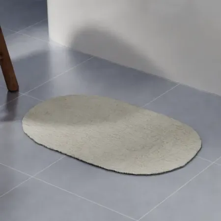 Коврик для ванной Swensa Terni 40x60 см овальный цвет кремовый