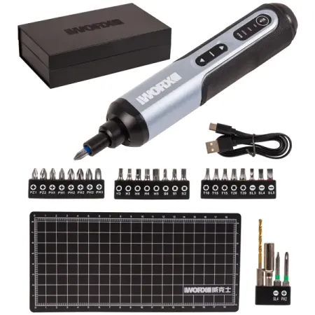 Отвертка аккумуляторная Worx WX240.1, 4 В Li-Ion 1.5 Ач, с набором бит 26 шт.