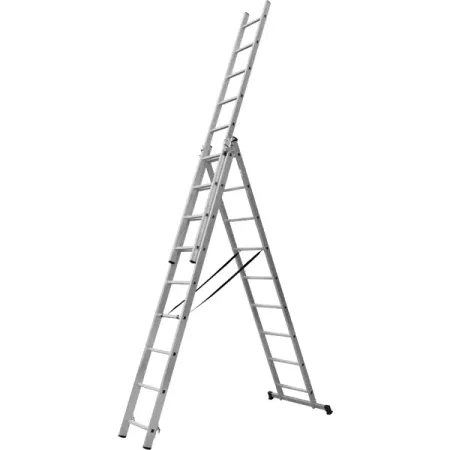Лестница складная выдвижная алюминиевая DILWIS до 5.4 м 27 ступеней максимальная нагрузка 150 кг
