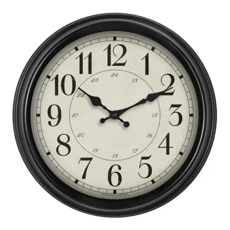 Часы настенные Troykatime Нео-классика круглые пластик цвет бежево-черный бесшумные ø31 см