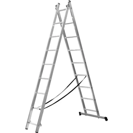 Лестница складная выдвижная алюминиевая DILWIS до 4.24 м 18 ступеней максимальная нагрузка 150 кг