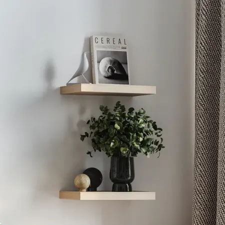 Полка настенная Шведский стандарт Фора 1.4 25x40 см со скрытым креплением ДСП цвет дуб беленый предметы в доме 40 дидактических карточек