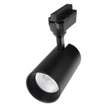 Трековый светильник спот светодиодный Jazzway 32 Вт однофазный 6 м² цвет черный светильник трековый эра elipse gx53 металл белый