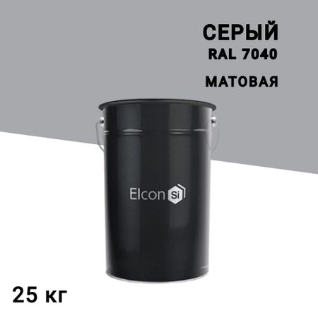 Эмаль антикоррозионная Elcon ОС-12-03 100 градусов серая RAL 7040 матовая 25 кг