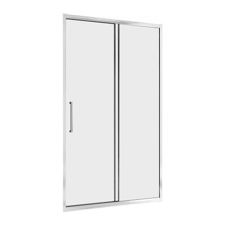 Душевая дверь Abber стекло прозрачное 110х195 см профиль хром 6 мм раздвижная (AG30110H)