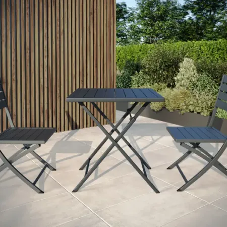 Стол садовый квадратный Naterial Xara 71x71x74 см алюминий темно-серый powge gt шкив грм 16 зубов алюминий