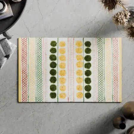 Коврик для ванной Fixsen Lotus 50x80 см цвет зелено-желтый микрофибра коврик для ванной комнаты 50x80 см