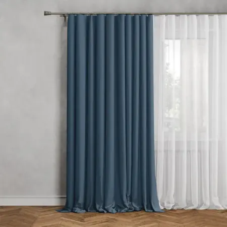 Штора на люверсах димаут 200x280 см цвет серо-голубой блокнот жатка серо голубой 96 листов 20 х 13 см