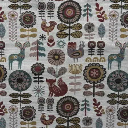 Ткань 1 м/п Хьюге гобелен 150 см цвет белый