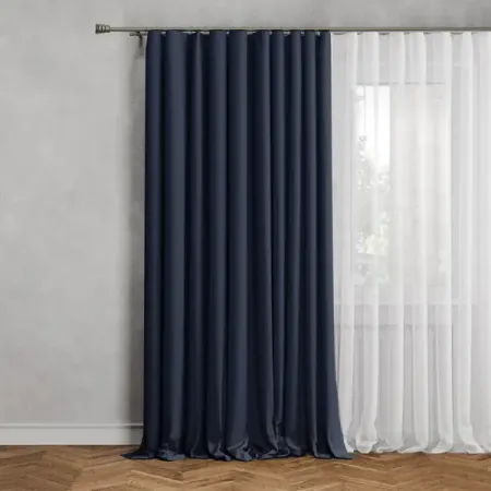 Штора на люверсах димаут 200x280 см цвет синий радужные шторы из полиэстера