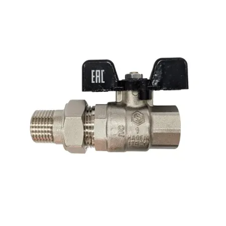 Кран шаровой с американкой прямой Stout DN25 PN40 1