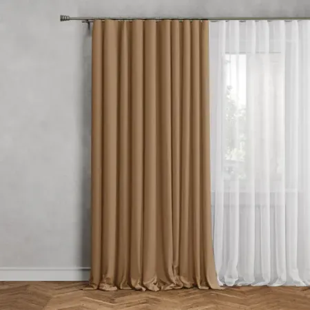 Штора на люверсах димаут 200x280 см цвет желтый