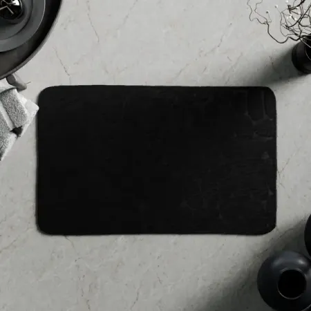 Коврик для ванной Grampus 50x80 см цвет черный микрофибра коврик для ванной комнаты 50x80 см