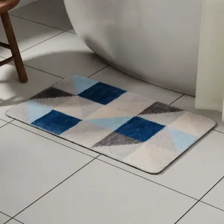 Коврик для ванной Fixsen Visa 50x80 см цвет серо-голубой