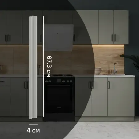 Угол для кухонного шкафа Нарбус 4x67.3 см ЛДСП цвет серый галтель для внутр угла сращ гс 40 2200х40х28мм б с