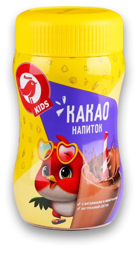 Какао напиток АШАН Красная птица Kids, 300 г
