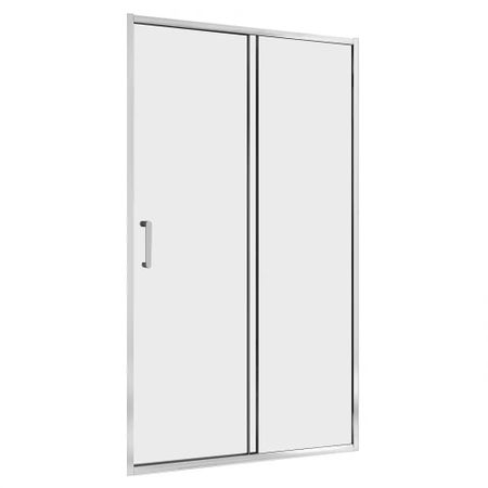 Душевая дверь Abber стекло прозрачное 130х190 см профиль хром 5 мм раздвижная (AG301305)