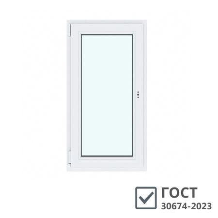 Пластиковое окно VEKA WHS 60 900х600 мм 1 створка левая поворотно-откидная однокамерное
