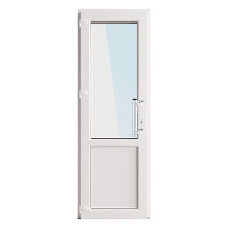 Металлопластиковая дверь VEKA 2050х700 мм алюминиевый порог белая левая стеклопакет алюминиевый шкив htd3m 20 зубов 3м