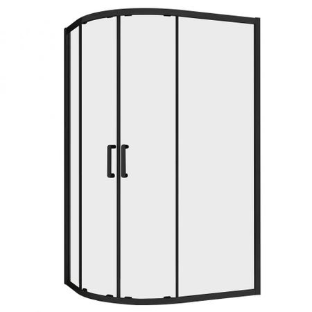 Душевой уголок Abber Schwarzer Diamant черный 110х80х195 см асимметрия стекло прозрачное 6 мм (AG01118B) ролики для душевых дверей heltc 20 23 25 27 мм