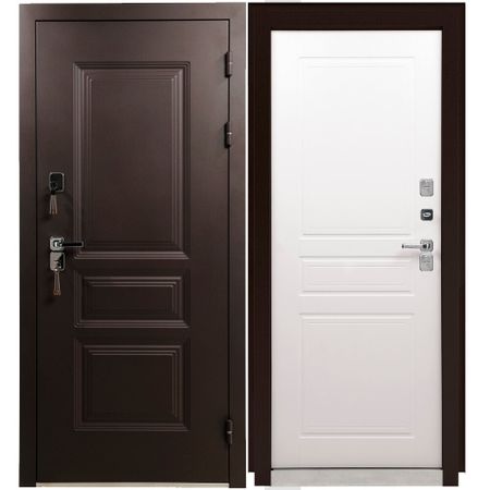Дверь входная с терморазрывом Промет Винтер правая коричневый муар - белый грунт 880х2050 мм крис винтер скажи бессоннице нет путь к продуктивности успеху и здоровью