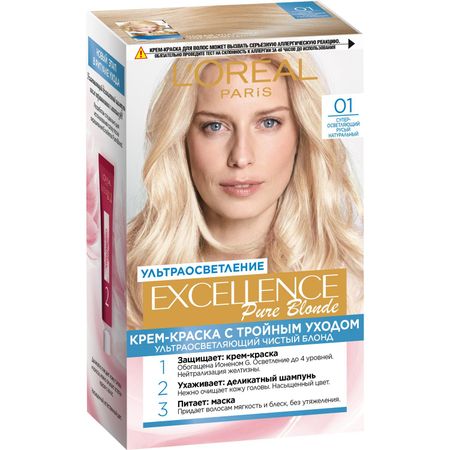 Краска для волос L'Oreal Excellence Creme 01 суперосветляющий русый натуральный