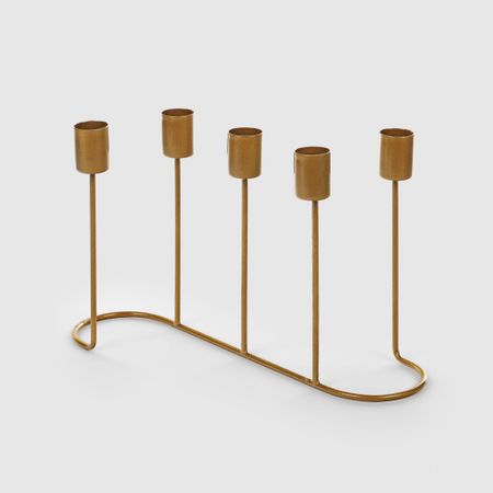 Подсвечник Mercury Deco на 5 свечей золотистый 27х8х17 см