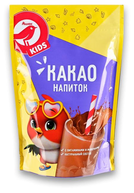 Какао напиток АШАН Красная птица Kids, 200 г