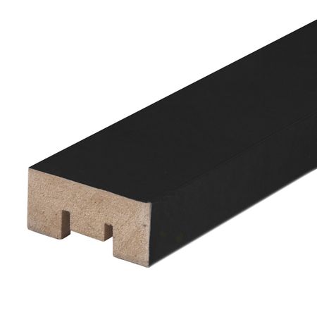 Декоративная рейка МДФ 35х16х2700 мм черная Стильный Дом
