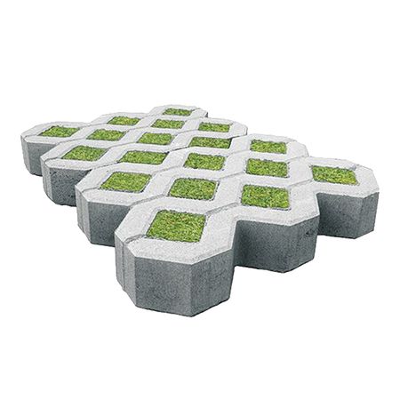 Решетка газонная бетонная серая 400х600х100 мм