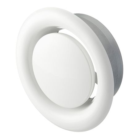 Анемостат вытяжной Era Pro регулируемый стальной с полимерным покрытием d125 мм белый