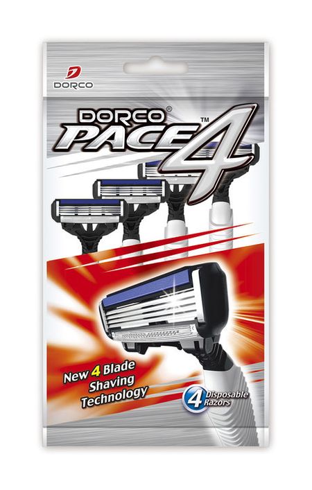 Dorco Pace 4 New 4 Blade Shaving Technology 4 Pack