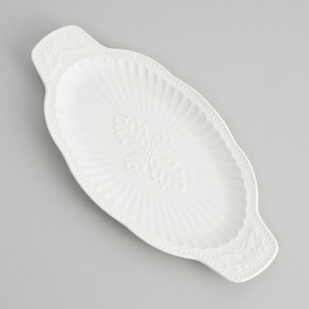 Блюдо Белое тиснение/Emboss White