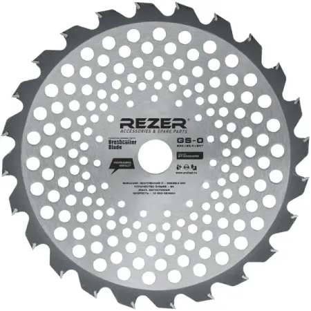 Диск для кустореза Rezer GS-O 230x25.4x1.3x24T 24 зуба выходной вал для червячного редуктора nmrv030 nmrv040 yun duan