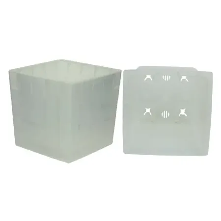 Горшок цветочный Квадро ø16 h16 см v3.3 л пластик прозрачный