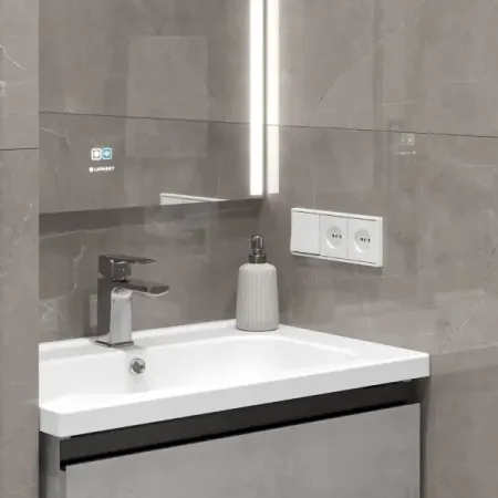 Глазурованный керамогранит Ceradim Stone Micado Grey 120x60 см 1.44 м² полированный цвет табачный