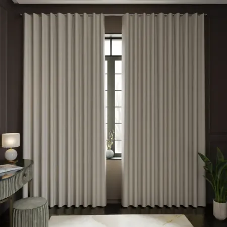 Комплект штор на ленте Виолетта 160x280 см цвет бежевый