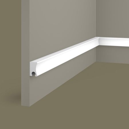 Рейка торцевая из экополимера правая 50х18х2800мм Cosca Decor ZP008 белая